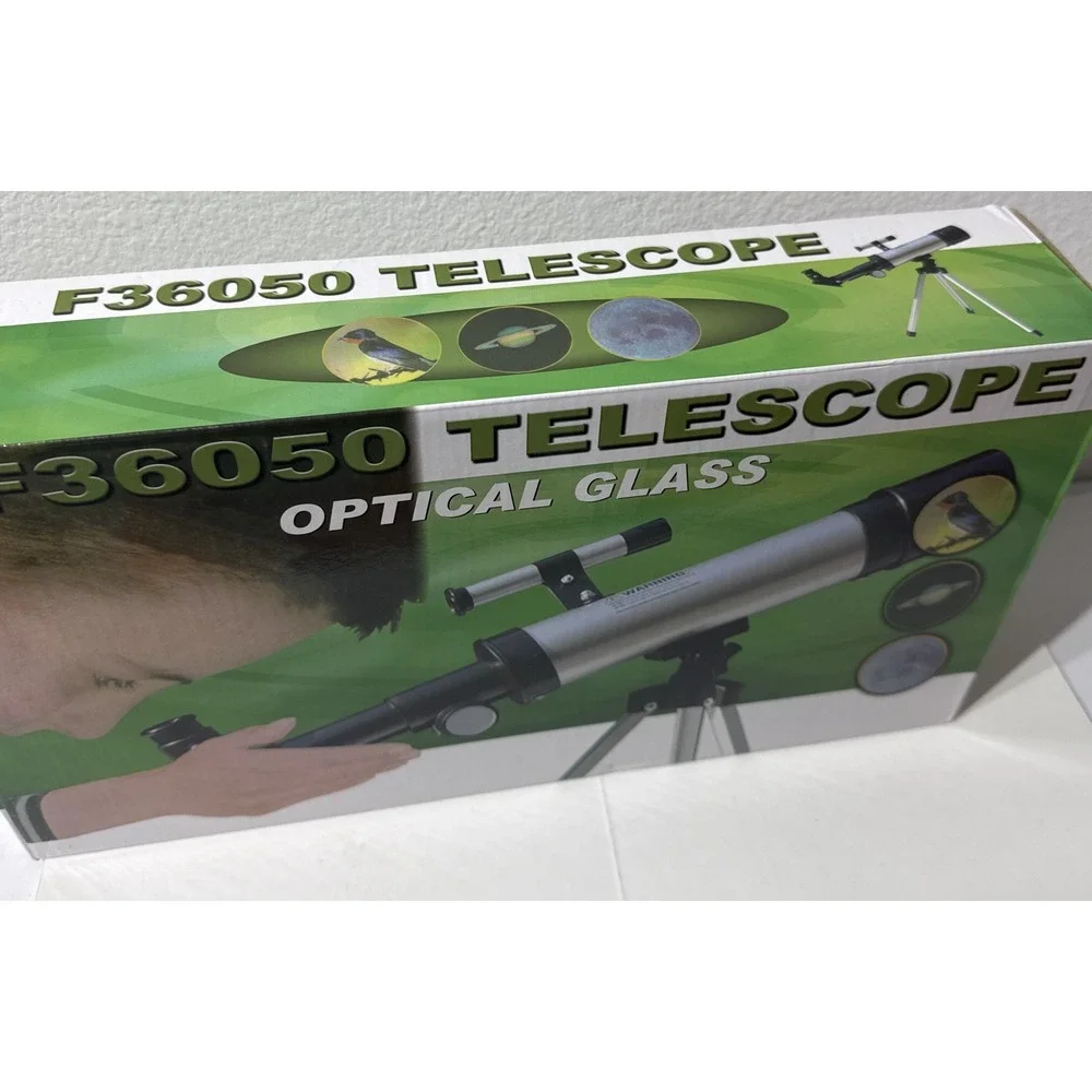 F36050 Optical Glass Telescope 6mm + 20mm Eyepieces Sturdy Tabletop‎ Tripod
